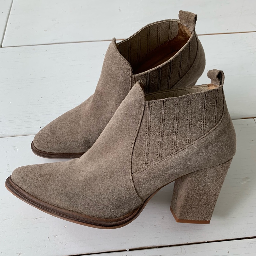 Zara Suede Leather Ankle Boots 39